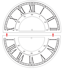 M0221 Clock with border and seconds - 3 sizes