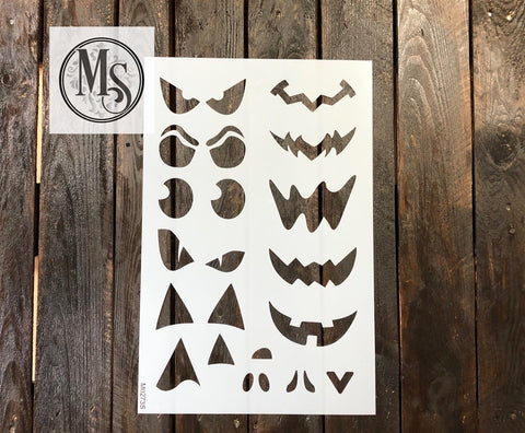 M0273 Jack-o-Lantern Faces - available in 2 size options