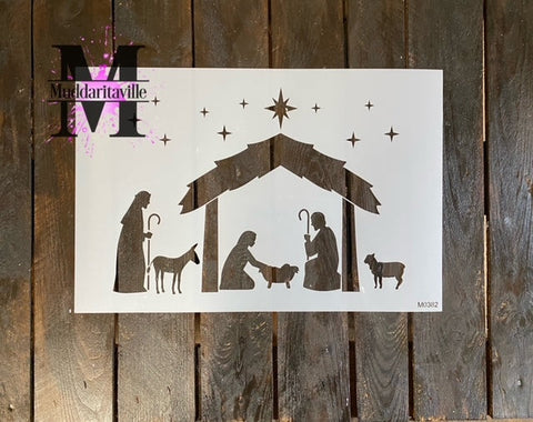M0382 Nativity Stencil