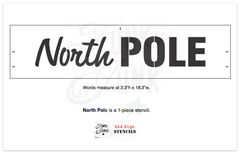 North Pole is a Christmas-Winter themed sign stencil that is mixed with a hand-written script alongside bold for punch! It's perfect for the Santa lover. Scaled to work with our other Winter Directional Signs so you can create a custom whimsical directional sign with ease!