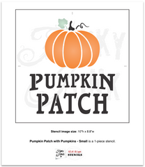 Pumpkin Patch with Pumpkins fall stencils by Funky Junk's Old Sign Stencils come in 2 sizes! Small includes 1 pumpkin graphic, sized for throw pillows, crates or smaller projects.  Large vertical includes 3 stacked pumpkins on a vintage wagon & $3 each, sized for a vertical porch sign.