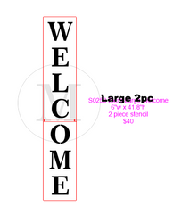 S0253 Welcome Stacked - available in 3 sizes