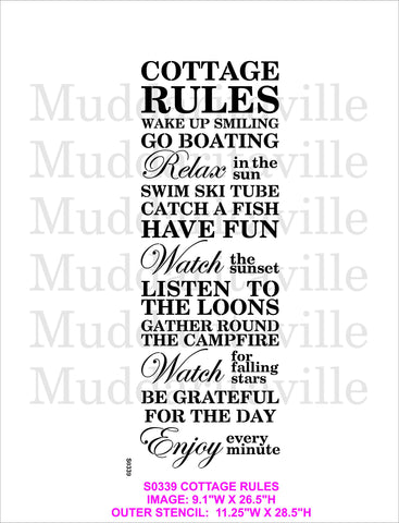S0339 Cottage Rules
