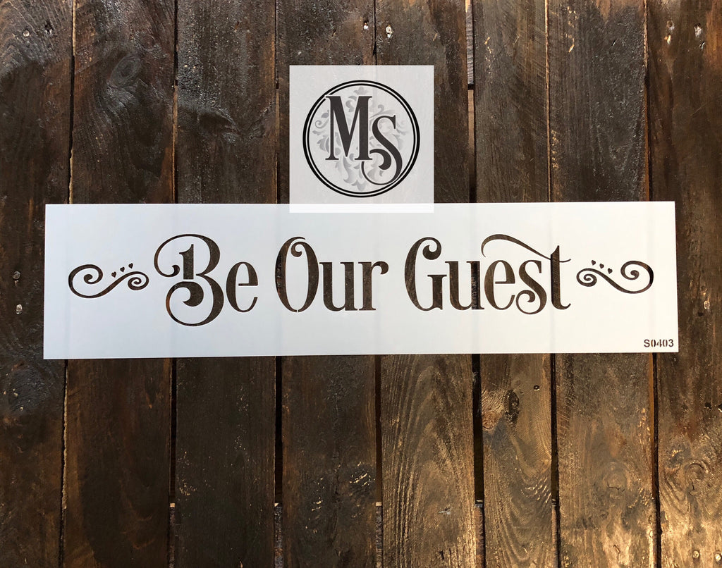 S0403 be our guest - block font