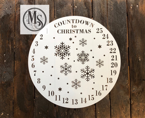 S0418 Countdown to Christmas Advent Clock - 2 sizes available