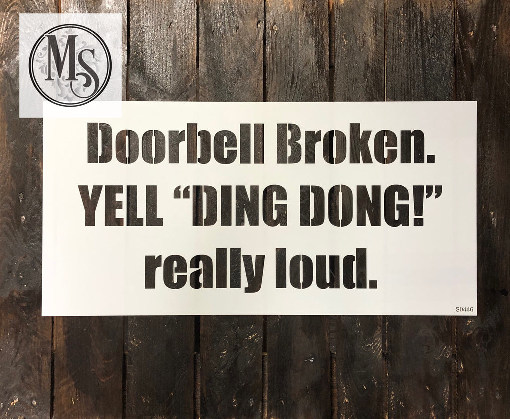S0446 Doorbell Broken - 2 sizes available