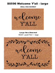 S0596 Welcome Y'all - 3 sizes