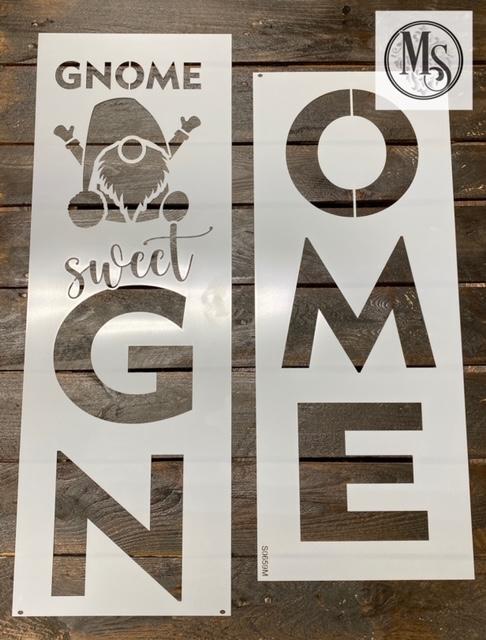 S0659 Gnome Sweet Gnome Vertical Sign - 3 sizes