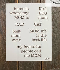 S0704 Book Stack design - Mom/Dad Phrases