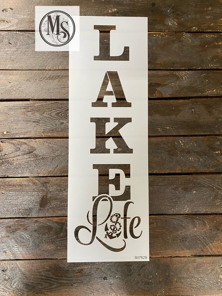S0752 Lake Life Vertical Sign - 2 size options