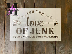 S0823 for the love of Junk - 2 size options
