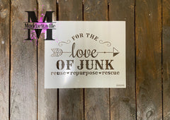 S0823 for the love of Junk - 2 size options