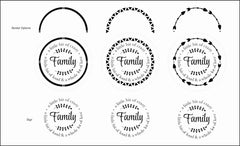 S0852 Family Round Sign with Border Options - 2 sizes available