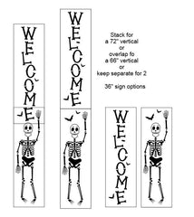 S0860 Welcome - Skeleton Vertical Sign