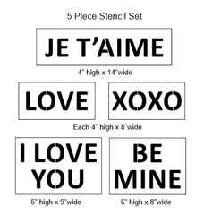 S0688 Heart Candy Word Set - 5 pc or bulk pack