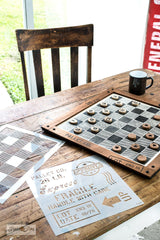 Make this DIY Checkerboard with the Buffalo Check stencil from Funky Junk's Old Sign Stencils!
