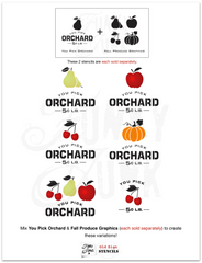 Mix and match the fall stencils You Pick Orchard and Fall Produce Graphics (each sold separately) to create these fruit crate variations! By Funky Junk's Old Sign Stencils.