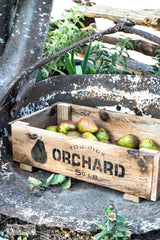 Build and stencil your own You Pick Orchard crate, with stencils from Funky Junk's Old Sign Stencils!