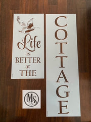 S0810 Life is better at .... 60" Vertical Sign Stencils - 5 options