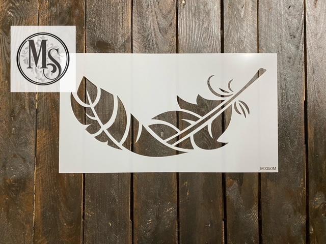 M0350 Large Feather Stencil - 2 size options