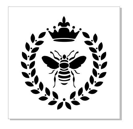 M0001 Laurel Wreath with Bee and Crown - upated July 2022