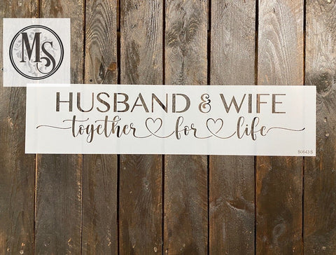 S0643 Husband & Wife, together for life - available in 2 sizes