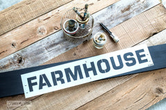 FARMHOUSE by Funky Junk's Old Sign Stencils are bold, clean and timeless stencils, offering an instant way to achieve a warm and inviting vintage farmhouse vibe to your home decorating sign projects! Avail in small and large.