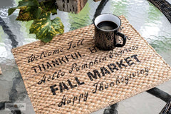 Fall Greetings by Funky Junk's Old Sign Stencils offers the perfect fall sayings all on one stencil! Designed with a fun mix of fonts, this stencil is perfect for enhancing any fall project. Includes: Welcome Fall, Gather, Thankful, Harvest, Hello Pumpkin, Pumpkin Express, Fall Market, Happy Thanksgiving. 2 sizes.