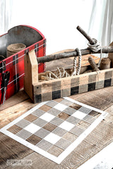 Create a cabin farmhouse inspired Buffalo Check pattern on anything you wish with this stencil! Funky Junk's Old Sign Stencils